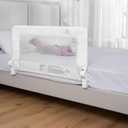ComfyBumpy 1-Pack Bed Rail for Toddlers 35.5" L x 19.5" H | Toddler Bed Rails for Twin, Full & Toddler Mattress Size | Swing Down Rail Guard | Mattress Side Rail for Kids | White