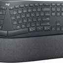 Logitech ERGO K860 Wireless Ergonomic Keyboard - Split Keyboard, Wrist Rest, Natural Typing, Stain-Resistant Fabric, Bluetooth and USB Connectivity, Compatible with Windows/Mac, Black