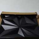 WOWSTAR 31 Sq.Ft. 24-Pack 3D Wall Panels Diamond for Interior Wall Decor for Living Room, Bedroom, 11.81x 15.75 (Black)