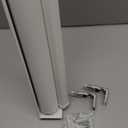 ChrisDowa Cordless Zebra Blinds for Windows, Dual Layer Free-Stop Light Filtering Window Roller Shades, Pull Down Privacy Zebra Shades for Home, Office, Bedroom, Door (55" W x 72" H, White)