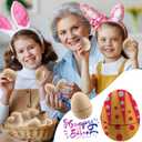 Sonarun 24 Pack Paper Easter Eggs 3.2 Inch Paper Mache Eggs DIY Easter Paper Eggs for Easter Egg Craft Hunt Party Favors Easter Basket Stuffers