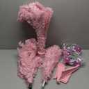 4 Ft Pink Christmas Tree Remote Control 8 Modes 100 Warm White Lights 18 Christmas Ball Ornaments 3D Star Battery Operated Small Xmas Tree Table Indoor Holiday Party Decor