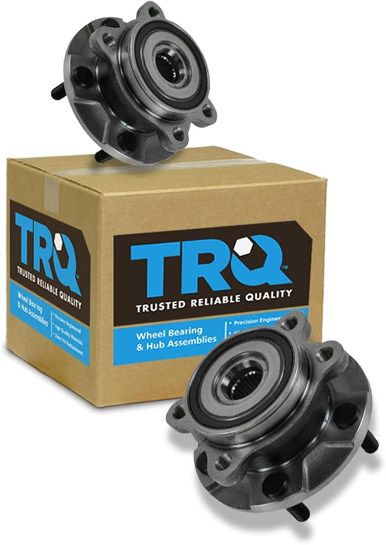 TRQ Front Driver and Passenger Side Wheel Bearing and Hub Assembly Set 2 Piece Compatible with 13-18 Toyota RAV4 06-12 RAV4 V6 3.5L 11-16 Scion tC Manual Transmission 16-20 Toyota Mirai