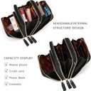 myfriday Small Leather Crossbody Bag for Women with Guitar Strap Mini Crossover Bags & Shoulder Purses with 2 Card Slots