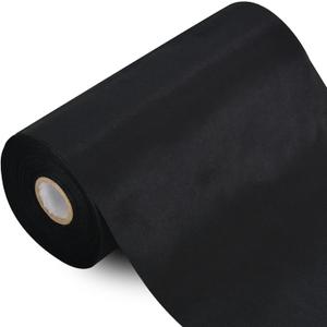 TONIFUL 6 inch x 22yd Wide Black Satin Ribbon Solid Fabric Large Ribbon for Grand Opening Cutting Ceremony Wedding Birthday Party Decoration Gift Craft Chair Sash Table Car Bows Indoor or Outdoor