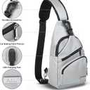 AMJ Crossbody Sling Bag Men Women, Casual Shoulder Backpack, Chest Daypack Satchel for Hiking Travel