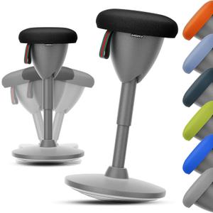 Wobble Stool Standing Desk Stool, Height Adjustable Stool 19-27 inch, Encourage Good Posture, Non-Slip Base, Ergonomic Standing Desk Chair for Office Desks and Classrooms (Black)