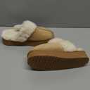 OOW Fuzzy Platform Slippers for Women - Women's Casual Winter House Slippers - Brown, Faux Fur & Shearling Blend - Women's Size (8)