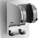 JONKEAN Shower Head Holder Without Drilling, 3m Handheld Shower Head Holder Adhesive, 50Adjustable Shower Wand Holder Wall Mount, Shower Head Bracket with Hook (Chrome, 1 Pack)