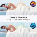 Bedsure Cooling Comforter Cal King - Cooling Blankets for Hot Sleepers, Lightweight Comforter for Summer with Dual-Sided Cool Tech, Soft Breathable Cold Blanket for Sleeping, White, 102x96 Inches
