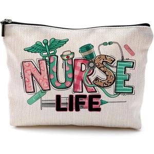 Nurse Makeup Bags,Nurse Gifts for Women,Nurse Cosmetic Bags With Zipper,Nurse Gifts for Nursing Student,Student Nurse Gifts(F style)