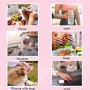 300Pcs Square French Tip Press on Nails, Pink Blue Extra Short Soft Gel Nail Tips, Pre-lasting Acrylic Fake Nails, No Need to File False Nail Tips Extension for Women Nails DIY in 15Sizes