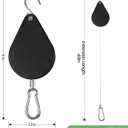 Retractable Plant Hanger - Upgrade Plant Pulleys for Hanging Plants, Easy to Raise and Lower, Suitable for Garden Flower Pots, Hanging Planter, Bird FeederBlack, 4 PCS