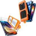 TOCOL for iPhone 15 Pro Screen Protector & Privacy Screen Protector 9H Hardness Military Grade Shatterproof HD Tempered Glass Easy Installation 2 Pack+2 Pack