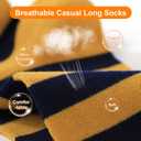 Striped Socks Tube Socks Retro Style Colorful Crew Funny Sock (Small, Multicolor 07)