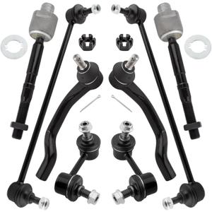 8pc Suspension Kit Front Inner Outer Tie Rod End Rear Sway Bar End Link Front Sway Bar End Link For Acura ILX 2013-2019 For Honda Civic 2012-2015 EV800906 ES800912 ES800913 K750605 K750125