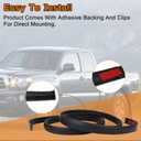 Roof Drip Molding Weatherstrip Compatible with 2005-2015 Toyota Tacoma Double Cab, Car Roof Moulding Trim Seal Kits Left & Right Side, OEM Replace# 75551-04062, 75551-04061, 75551-04060 (2Pcs/Set)