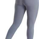 ALLZERO Women's Leggings with Pockets Tummy Control Workout 26" High Waisted Brushed Lined Warm Yoga Pants Fall Winter (Darkgrey)