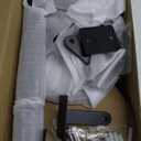 Matte Black Bathroom Accessories Set, KLJKPA 4 Pieces Bathroom Hardware Set, 24 inch Towel Bar, Towel Racks for Bathroom, Robe Towel Hooks, Toilet Paper Holder Wall Mounted