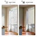 AOSKY Cordless Zebra Blinds for Indoor Windows, 18" W x 72" H, Beige