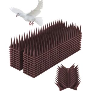 Bird Spikes, 20 Pack High Thorn Pigeon Deterrent, Pigeon Spikes for Small Bird Cat Squirrel Raccoon, Easy Installation Anti Robin Defender use for Fence Balcony Building