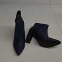 Allegra K Women's Glitter Pointed Toe Chunky Heel Ankle Boots 8 size