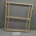 MidWest Homes for Pets Wire Mesh Pet Safety Gate, Dog Gate Expands From 29 - 50 Inches Wide, 32 Inches Tall, Wood, Powder Coated Wire (Medium)