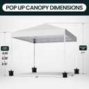 Shades 10x10 Pop Up Canopy, Heavy Duty Beach Tent with Carrying Bag for Easy Moving, Sun Shelter for Parties, Events, Camping, Outdoor Gazebo with 420D PU Coated Waterproof White Fabric