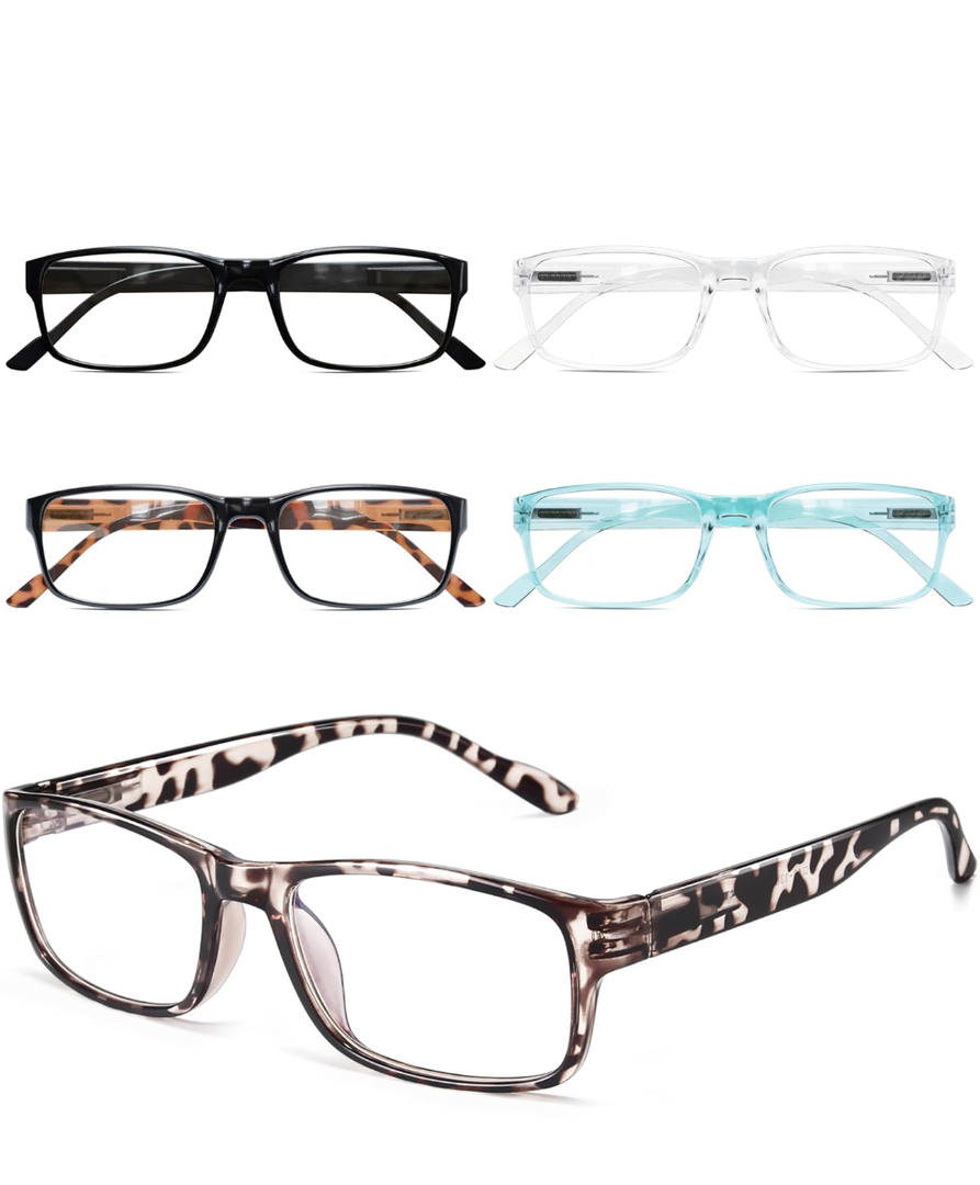 Gaoye Professional Reading Glasses for All Day - Computer Readers with Blue Light Protection - Value Pack, +2.0