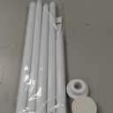 White Tension Curtain Rod 31-63Inch, Shower Rods for Bathroom, Adjustable Tension Curtain Rod No Drilling for Window, Closet, Room Divider, Stainless Steel Spring tension rod