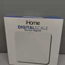 iHome Digital Scale, Bathroom Scale, Batteries Included, Scale Body Weight, Weight Scale, Digital Scale, Bathroom Scales for Weight, Digital Scales for Body Weight (White)