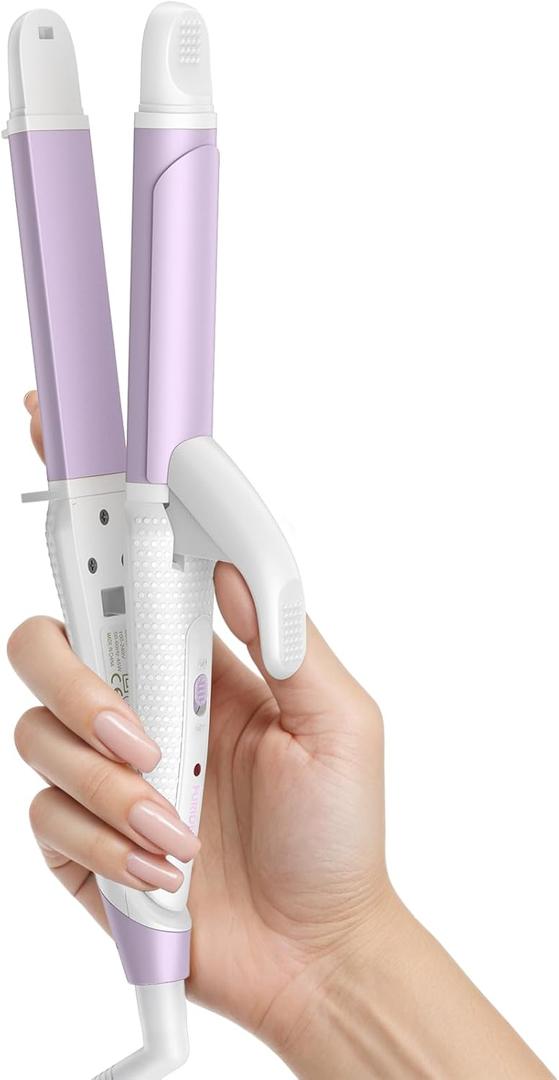 Europe Travel Curling Iron Mini: Dual Voltage Curling Iron for Traveling - Mini Travel Curling Iron 1 Inch Purple 390℉