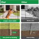 5 Panels Garden Fence Animal Barrier, 32 in (H) x 11.8 ft (L) Decorative Garden Fence, Rustproof Metal No Dig, Tall Garden Fencing, Dog Fence Outdoor for Yard, Patio