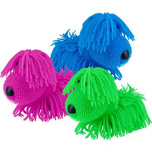 ORB Curiosities Wiggly Dog Mega 3 Pack - Wiggle, Jiggle, Squish and Squeeze These Adorable Floppy Dogs for Stress Relief - Fun Sensory and Fidget Collectible Novelty Squishy Toys for Kids