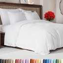 White Duvet Cover Queen Size - Extra Soft Queen Size Duvet Cover - Lightweight, Breathable & Cozy - Easy Care & Fade Free with Zipper Closures & Ties - 90" x 90" Inches - Comforter Not Included