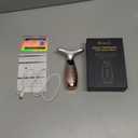 Pedete Facial Massager, 7 Colors Red Light Therapy for Face and Neck, Face Lift Device with 113F Heating Vibration for Multi Skin Care