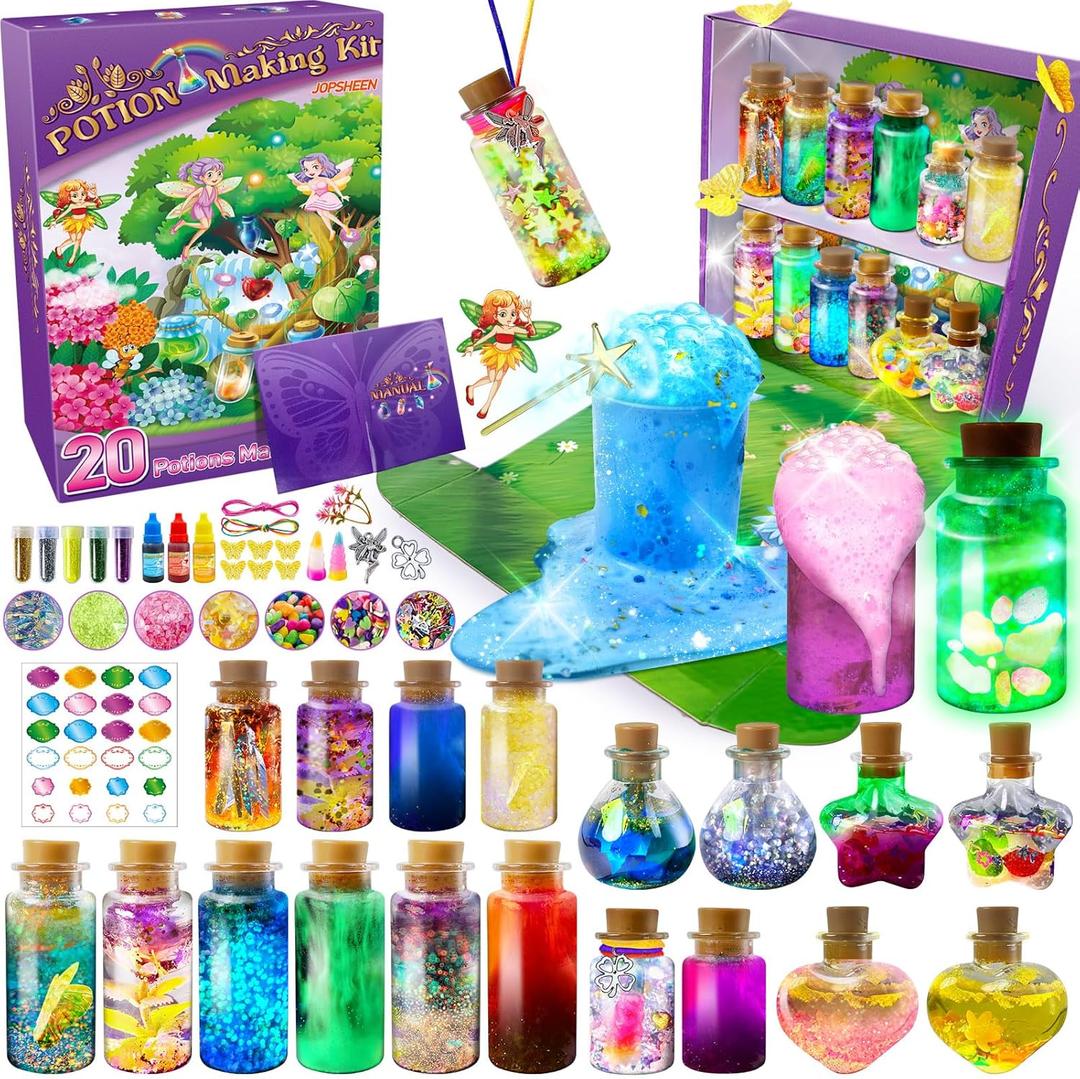JOPSHEEN Potion Making Kit for Kids, 20 Bottles Potions, Christmas Birthday Toys Gifts for Boys Girls Age 8-12