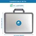 LAPGEAR Compact Lap Desk Fits Up to 14 Laptops Charcoal Style No. 43105