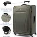 Travelpro Maxlite 5 Softside Expandable Luggage with 4 Spinner Wheels, Lightweight Suitcase, Men and Women, Slate Green, Checked-Large 29-Inch