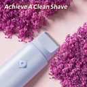 Bikini Trimmer for Women, Dual-Head Electric Razors for Women, 2 in 1 Electric Razor for Pubic Hair Trimmer IPX7 Waterproof Wet&Dry Use Bikini Shaver for Ladies Pubic, Legs, Face, Underarms(Lilac)