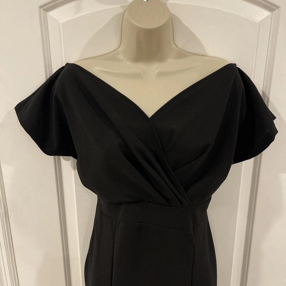 Sexycherry L Black On Off Shoulder Maxi Formal Dress Mermaid Solid Evening Gown