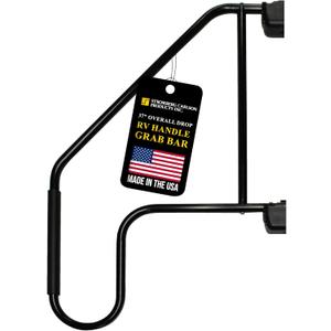 Stromberg Carlson AM-533 Lend-A-Hand Extended Assist Rail - RV Handrail, RV Handle Grab Bar by Door, Camper Hand Rail, RV Step Handrail, Trailer Door Handle, Grab Handle, 37" Overall Drop, Black
