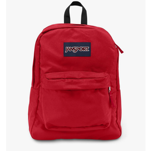 JanSport SuperBreak One Backpacks - Durable, Lightweight Bookbag with 1 Main Compartment, Front Utility Pocket with Built-in Organizer - Premium Backpack, Red Tape