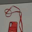 for Samsung Galaxy S23 Case 5G 6.1 inch, Minimalist Wallet Case with Ring Kickstand and Shoulder Strap, Shockproof Stylish Protective Cover for Galaxy S23 -Red