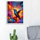 Diamond Painting Kits for Adults Beginners, Skull Butterfly Hummingbird Diamond Art Gift, 5D DIY Full Drill Round Rhinestone Gem Crafts for Halloween Christmas Home Wall Decor 12"x16" (Hummingbird)