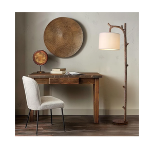 OYEARS Retro Farmhouse Floor Lamp for Living Room Rustic Standing Lamps Tree Trunk Deco Modern Country Vintage Wood Floor Lamp（Brown）