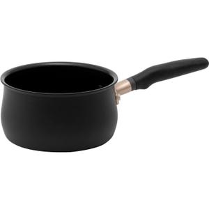 Meyer Nonstick Saucepan, 2 quart / 6" Induction Compatible Sauce Pan, Hard Anodized Nonstick, Dishwasher Safe, Oven Safe, Matte Black with Silicone Handles, Accent Series Cookware, Small, 2qt | 6 inch