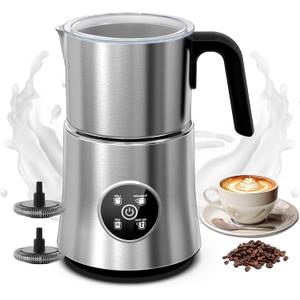 Milk Frother and Steamer, Electric Frother 900ML | All-in-1 Automatic Hot and Cold Foam Maker , Detachable Stainless Steel Jug for Latte, Cappuccino, Macchiato, Hot Chocolate