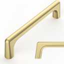Amerdeco 10 Pack Brushed Gold Cabinet Pulls 3.75 Inch(96MM) Hole Centers Kitchen Cabinet Handles Hardware Kitchen Handles for Drawer Pulls ZH0041
