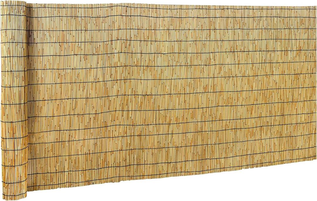 DearHouse Natural Reed Fencing, Eco-Friendly Reed Fence, 3.3 feet High x 13.3 feet Long, Reed Screen for Garden, Privacy (Yellow)